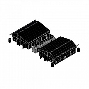 Pabellón industrial en madera